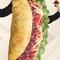 Taco Food Tunic Adult Costume Funny Realistic Print Halloween Party Outfit